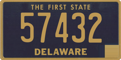 DE license plate 57432