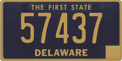 DE license plate 57437
