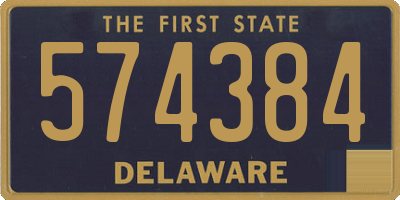 DE license plate 574384