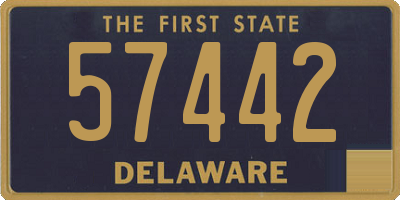 DE license plate 57442