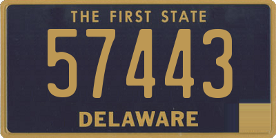 DE license plate 57443