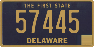 DE license plate 57445