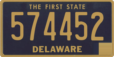 DE license plate 574452