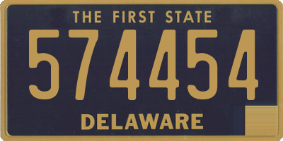 DE license plate 574454