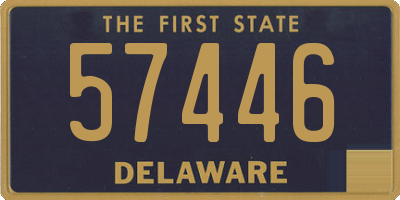 DE license plate 57446