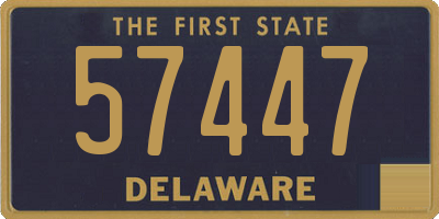 DE license plate 57447
