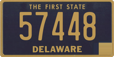 DE license plate 57448