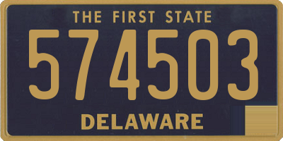 DE license plate 574503
