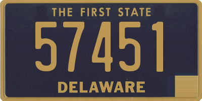 DE license plate 57451