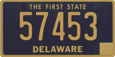 DE license plate 57453