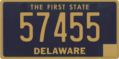 DE license plate 57455