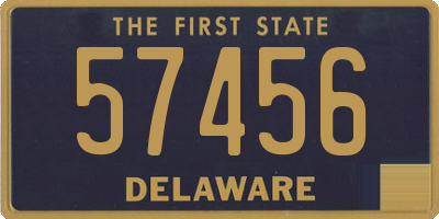 DE license plate 57456