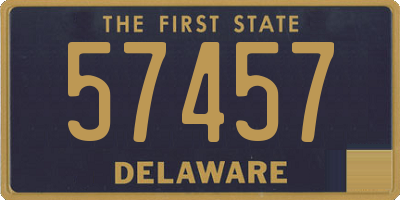 DE license plate 57457
