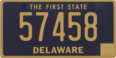 DE license plate 57458