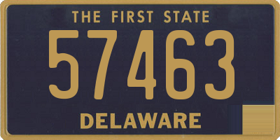 DE license plate 57463