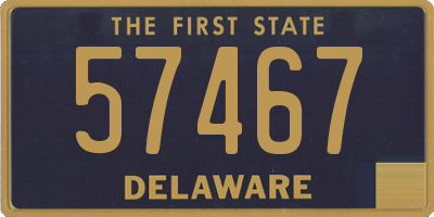 DE license plate 57467
