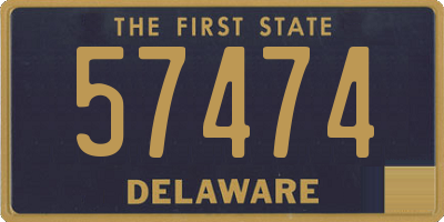 DE license plate 57474