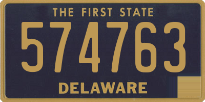 DE license plate 574763