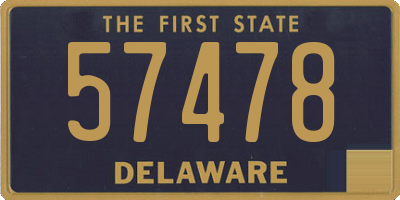 DE license plate 57478