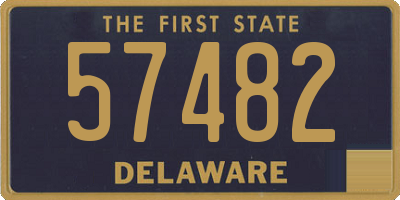 DE license plate 57482