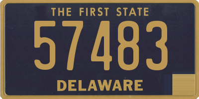 DE license plate 57483