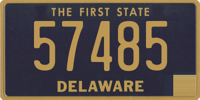DE license plate 57485