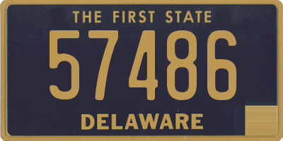 DE license plate 57486