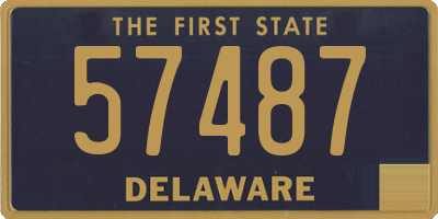 DE license plate 57487