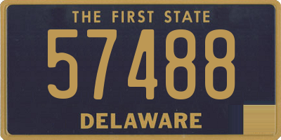 DE license plate 57488