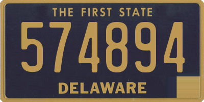 DE license plate 574894