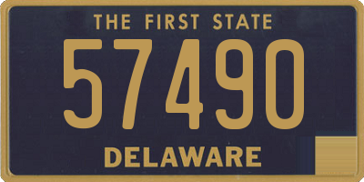 DE license plate 57490