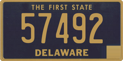 DE license plate 57492