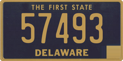 DE license plate 57493