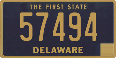 DE license plate 57494