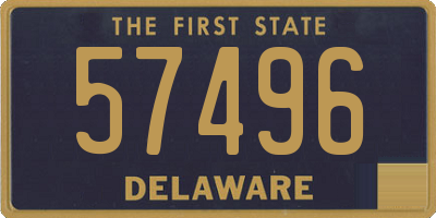 DE license plate 57496