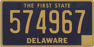 DE license plate 574967