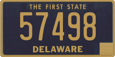 DE license plate 57498