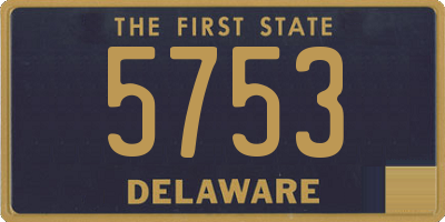 DE license plate 5753