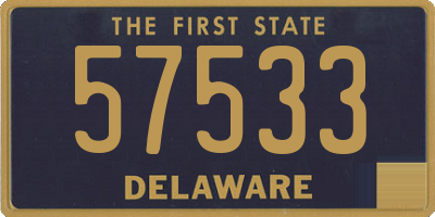 DE license plate 57533