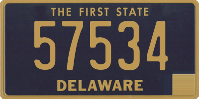 DE license plate 57534