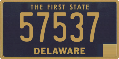 DE license plate 57537