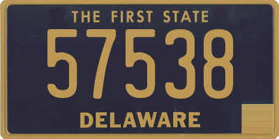 DE license plate 57538