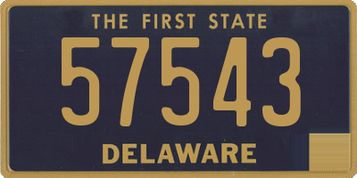 DE license plate 57543