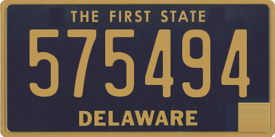 DE license plate 575494