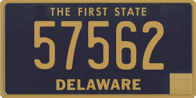 DE license plate 57562