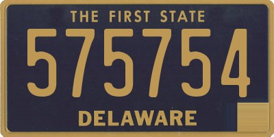 DE license plate 575754