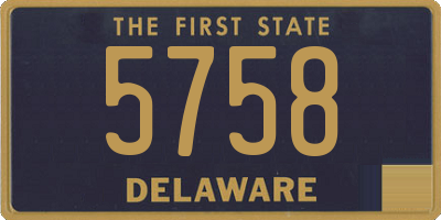 DE license plate 5758