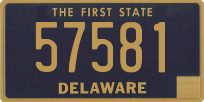 DE license plate 57581