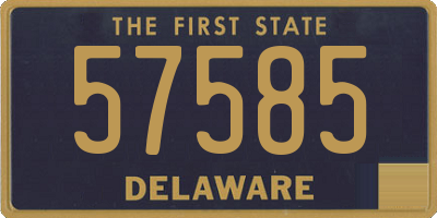 DE license plate 57585