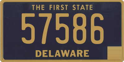 DE license plate 57586